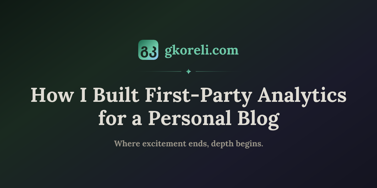 How I Built First-Party Analytics for a Personal Blog