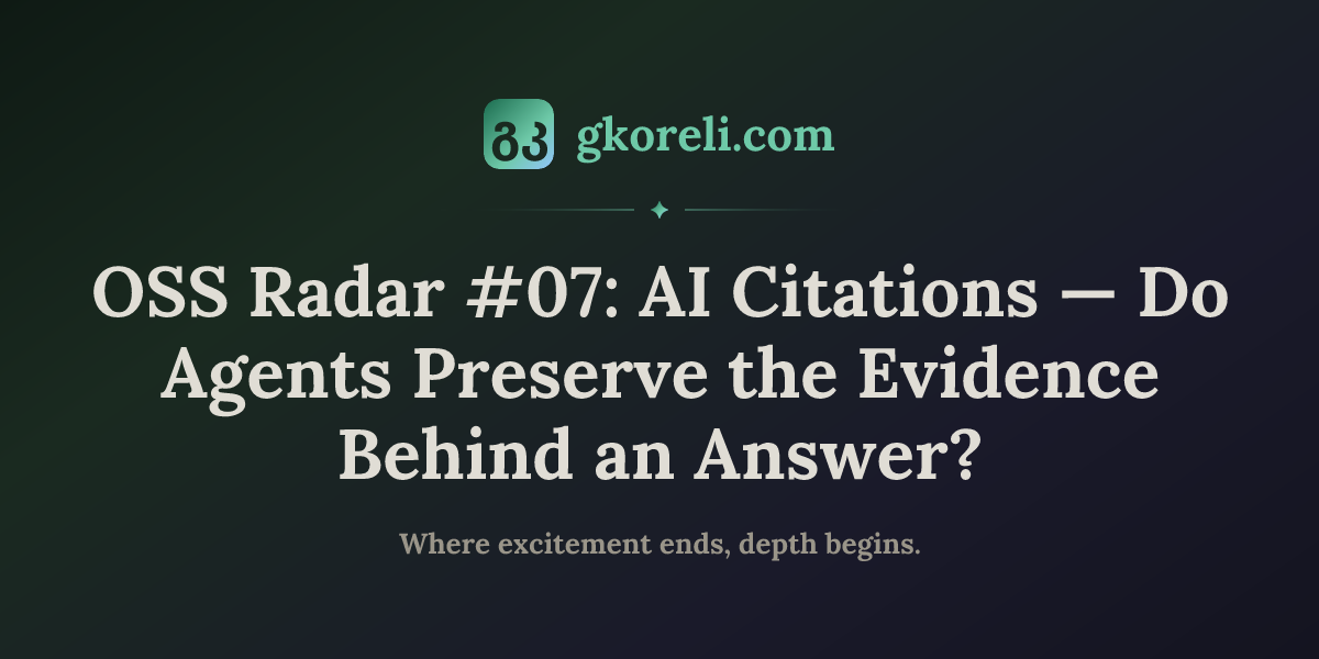 OSS Radar #07: Can Promptfoo Preserve the Evidence Behind an AI Answer?